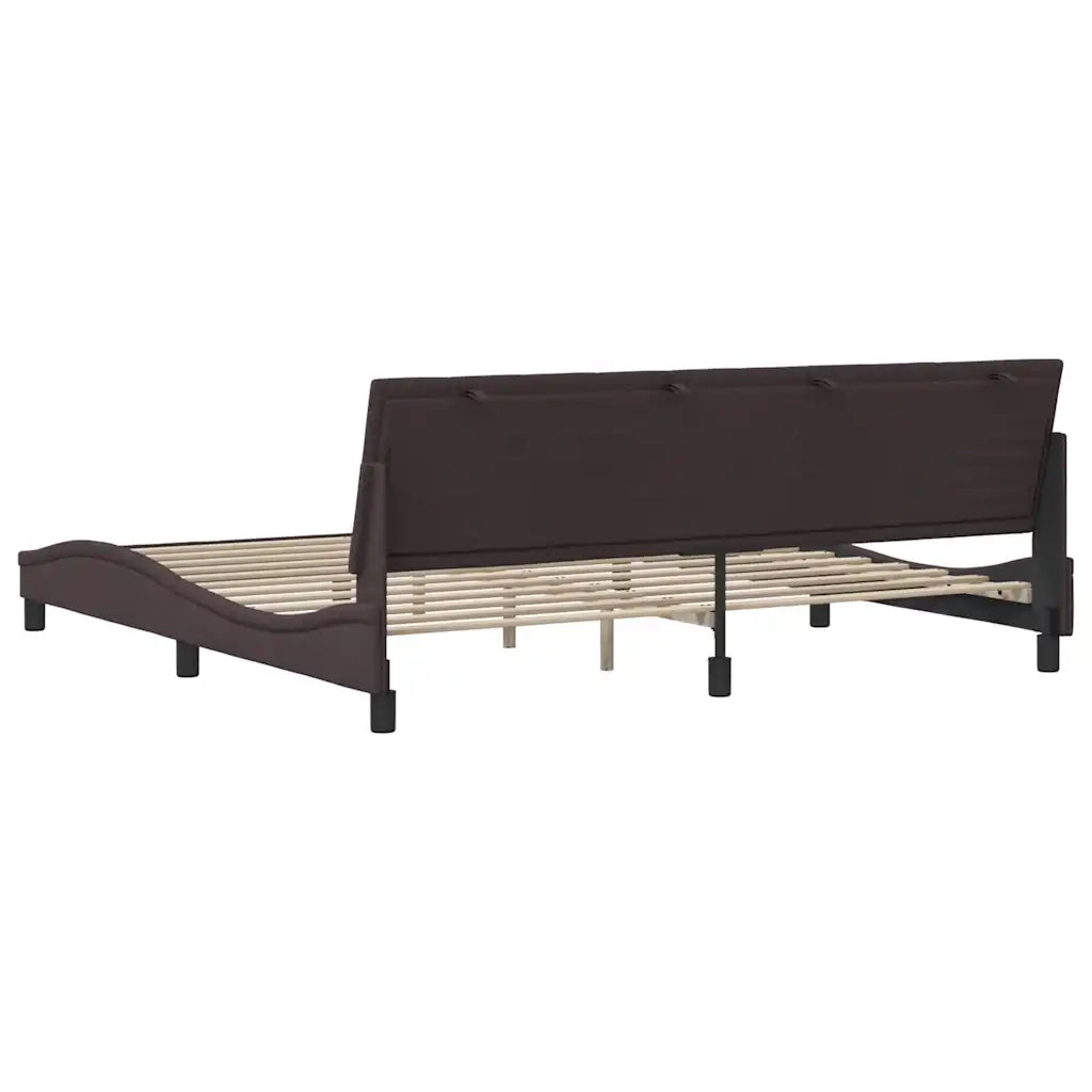 Giroletto senza Materasso Hanko Marrone Scuro 200x200 cm in Tessuto 3310415