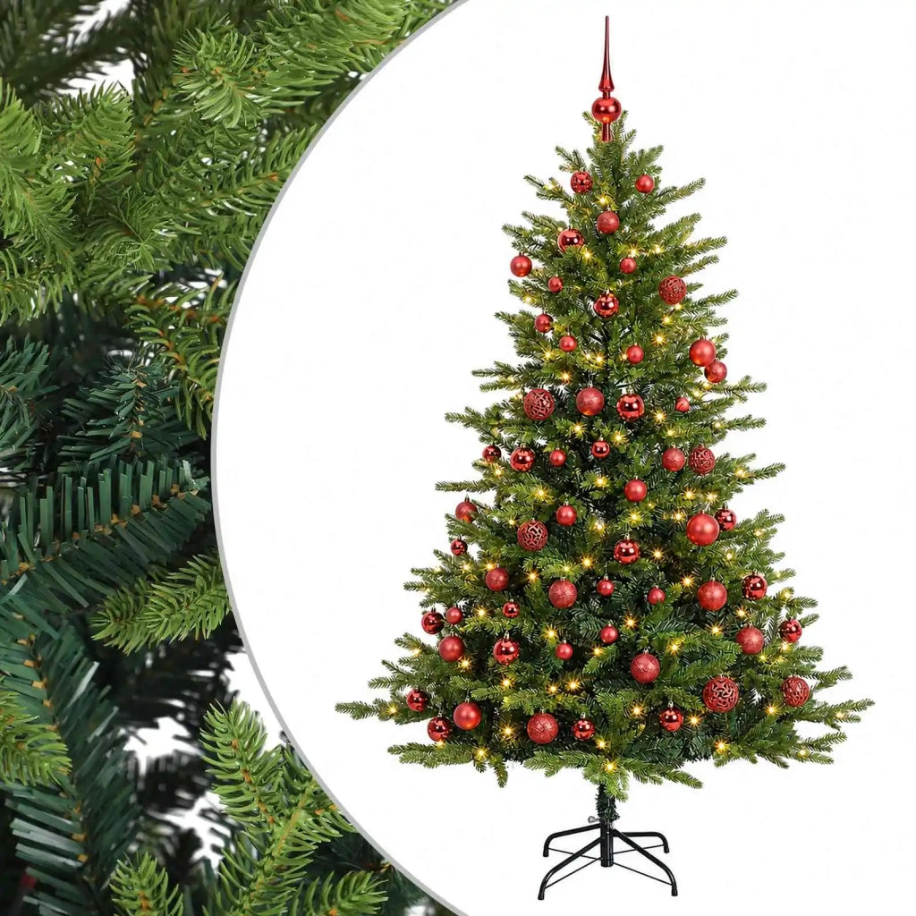 Albero di Natale artificiale con palline 240 cm 300 LED 3466774