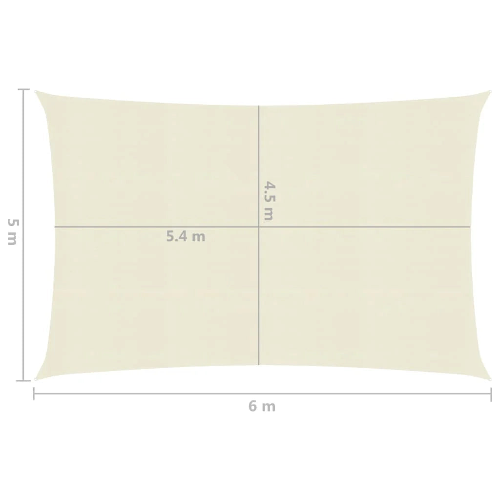 Vela in tessuto parasole 160 g/m² crema 5 x 6 m HDPE 02_0009102