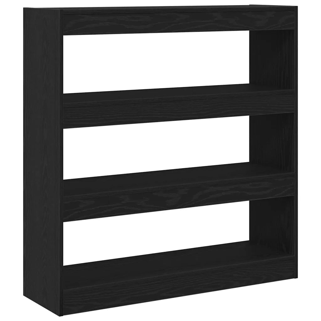 Armadio per Libri Rovere Nero 100 x 30 x 103 cm 862726
