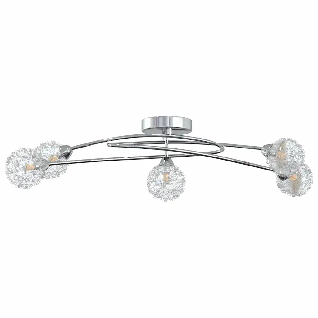 Lampada da Soffitto con Paralumi in Rete per 5 Luci LED G9 CFW4235221
