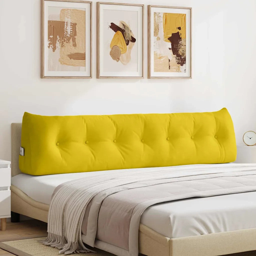 Cuscino per Schiena Giallo 200 x 24 x 50 cm Velluto 42014610