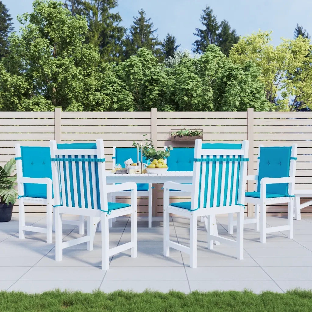Cuscini per Sedia 6 pz | Cuscini per sedie Blu 100x50x3 cm in Tessuto Oxford