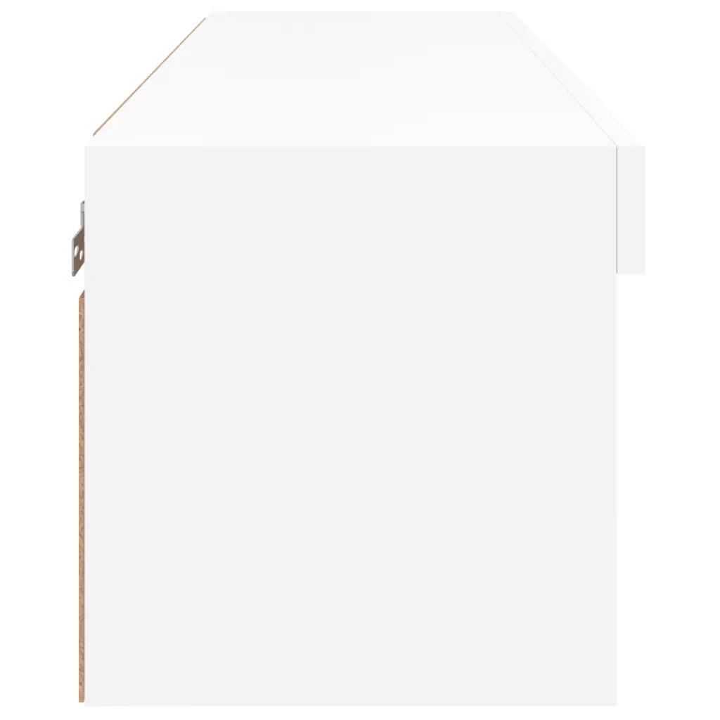 Mobile Porta TV con Luci LED Bianco 80x30x30 cm