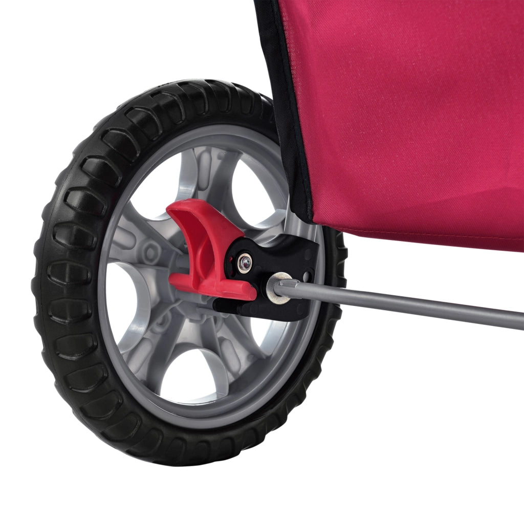 Passeggino Niceville per Cani e Gatti Fino a 15 kg Carrello Pieghevole - Rosso pro.tec