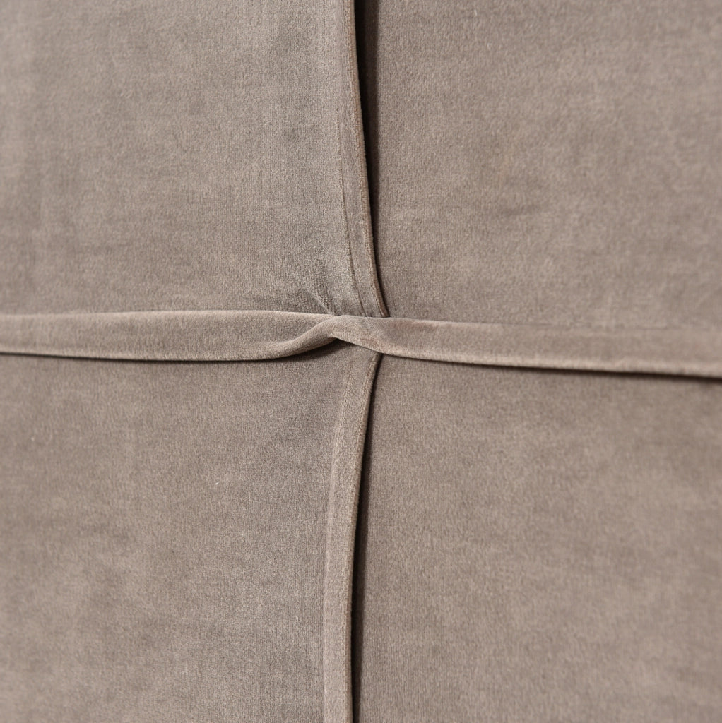 Letto imbottito singolo 90x200 cm con testiera regolabile; contenitore; velluto grigio chiaro