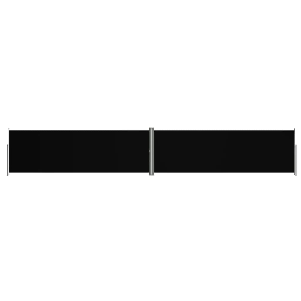 Tenda da sole laterale retrattile/schermo privacy per patio giardino terrazza balcone 200 x 1200 cm nero 02_0007445