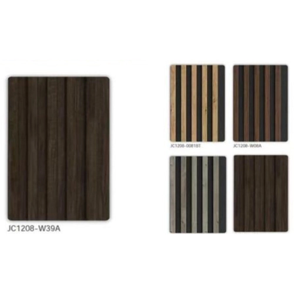 Trade Shop - Pannello Decorativo 3d Doghe Legno Scuro 120x290 Cm Rivestimento Parete -
