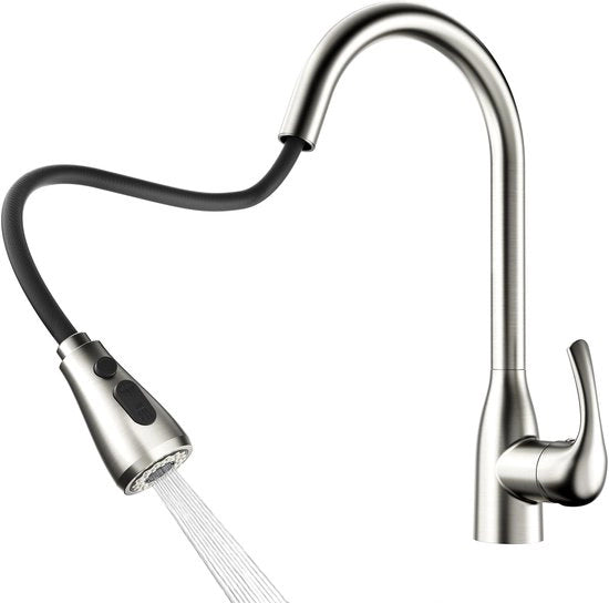 Cranio da Cucina con Alta Sfoglia - Estensibile Aspirapolvere - Rotativo 360° - Inox - 40 cm di Estensione - Resistente alla Corrosione - Cucinotto