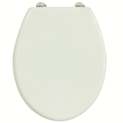 Trade Shop - Copriwater Sedile Coprivaso Wc Water Bagno Universale Bianco Cerniere Acciaio 69005 -