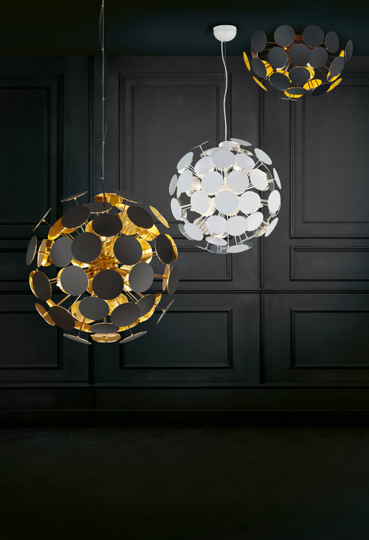 Plafoniera da Interno  E14 in Metallo Nero Opaco