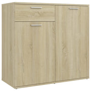 Credenza | Madia | Buffet da pranzo | Armadio da pranzo Rovere Sonoma 80x36x75 cm in Legno Multistrato