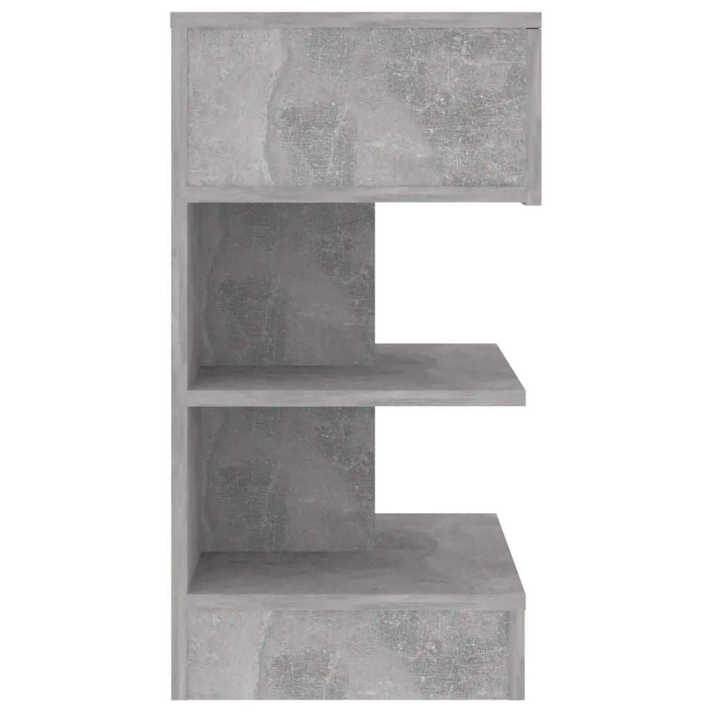 Comodino-Tavolino da notte Grigio Cemento 40x35x65 cm in Truciolato
