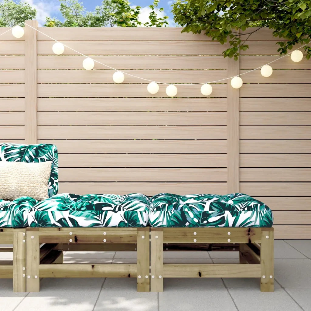 Sedia da giardino-Poggiapiedi Giardino con Cuscini 2pz Legno Impregnato di Pino 545346