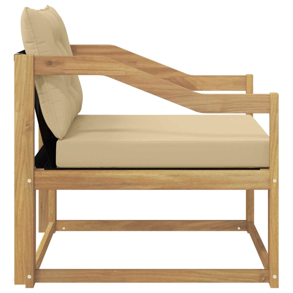 Set di divani da esterno-Sofa da giardino Legno di Acacia Massello e Textilene 493094