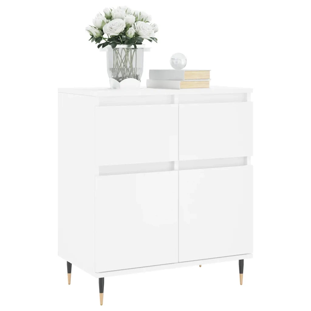 Credenza-Buffet-Armadio da cucina Bianca 60x35x70 cm in Legno Multistrato 751104