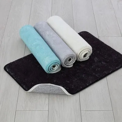 Tappeto per doccia antiscivolo grigio 45x75 cm in poliestere Nuvola