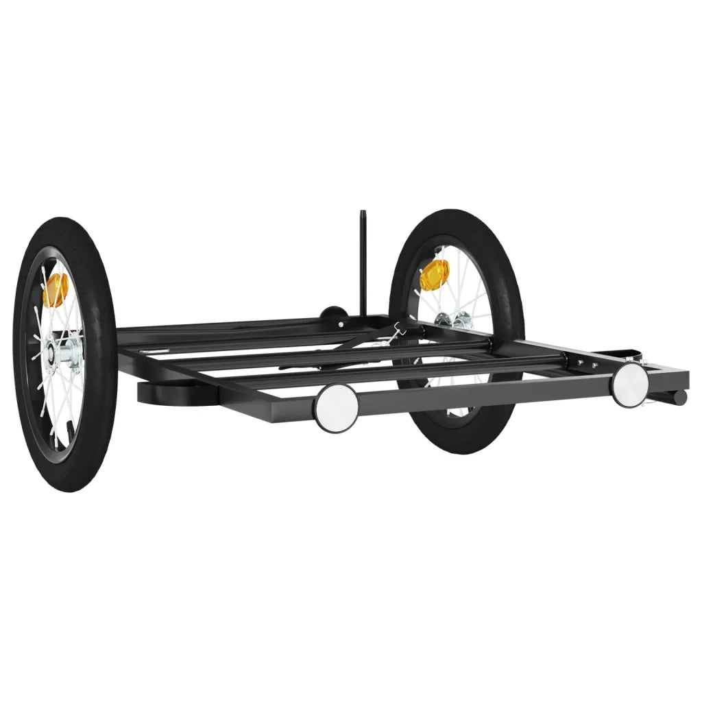 Rimorchio da Bici Nero 126x63x34 cm in Ferro
