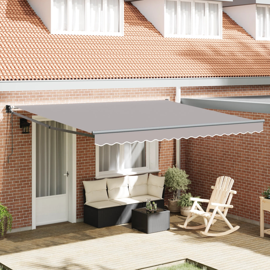 Tenda Retrattile Automatica Grigio Chiaro 400x300 cm