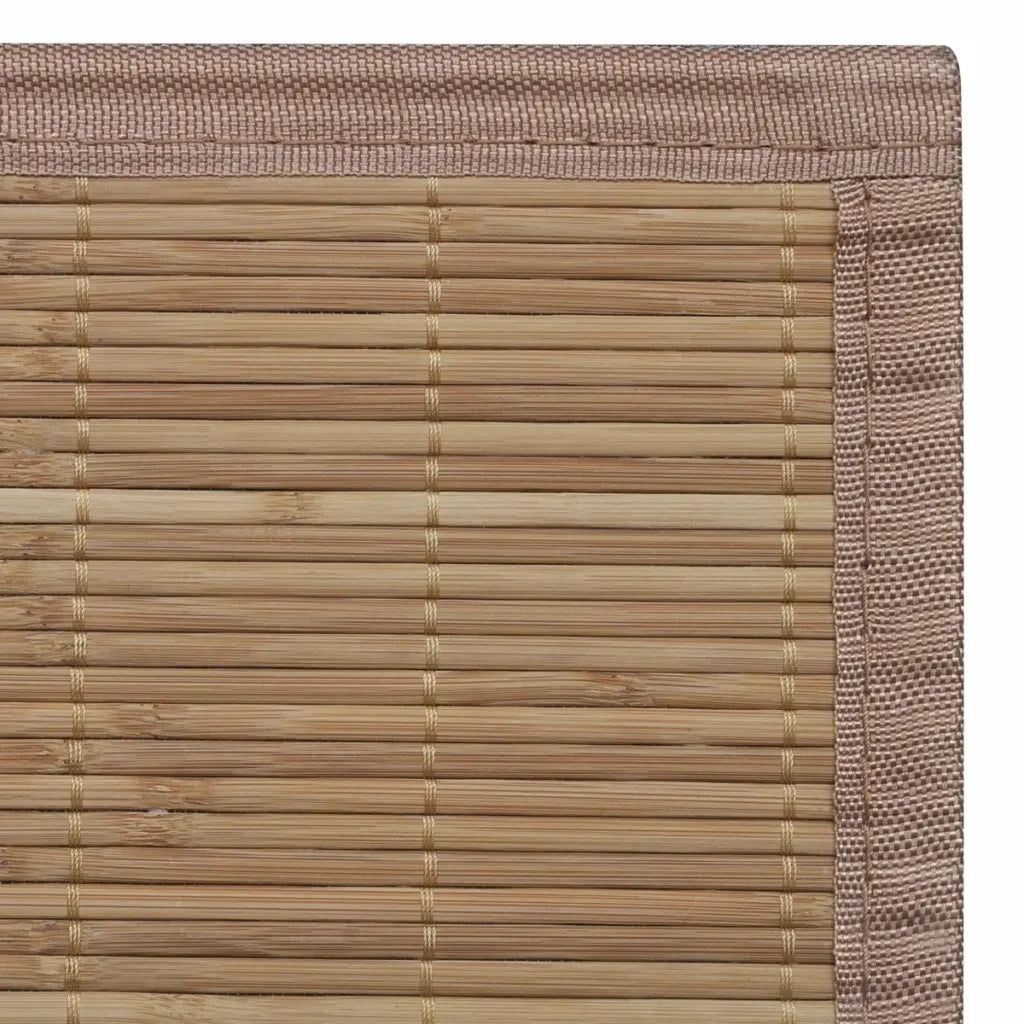 Tappeto Rettangolare in Bambù Marrone 150 x 200 cm 241340