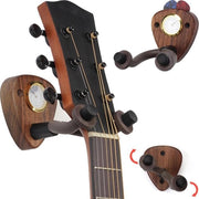 Sostegno Chitarra per Parete Orizzontale con Termometro Umidità e Ripostiglio - Facile da Installare - Adatto a Tutte le Dimensioni di Chitarra
