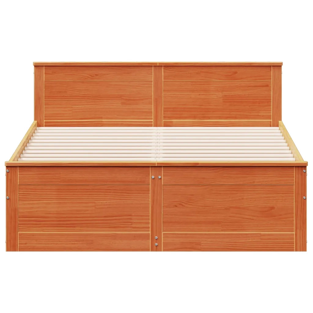 Giroletto senza Materasso con Testata Marrone Cera 150x200 Pino 3308764