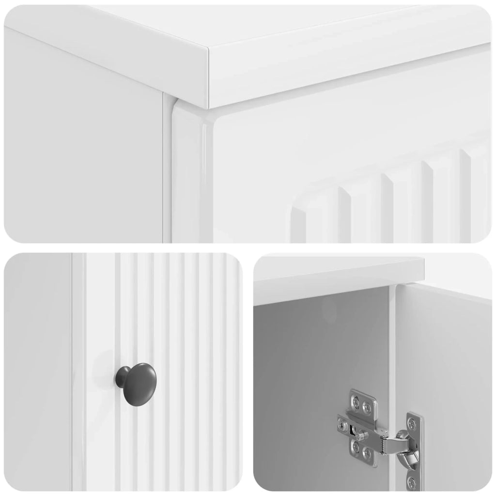 Scrivania Bianco Lucido Legno ingegnerizzato 142,5 x 50 x 75 cm 3414571