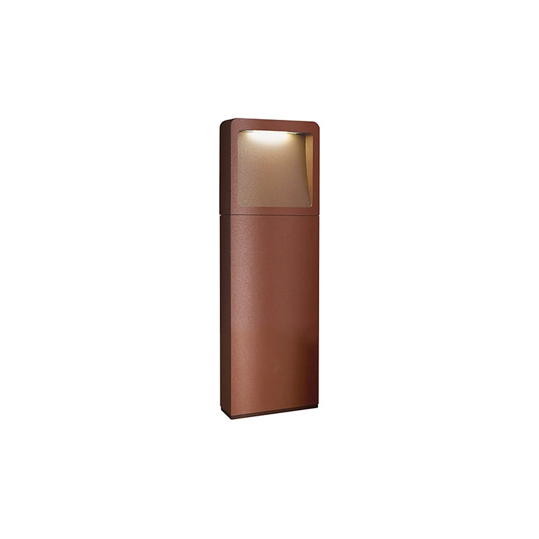 BRAD Bollard da Esterno - Paletto LED 7W 49° 3000K IP65 in Alluminio Verniciato Corten Altezza 35cm - Rossini Group