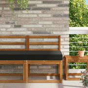 Cuscino per divano da esterno Nero 60 x 60 x 8 cm Poliestere