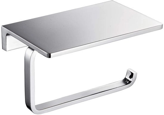 Tissu e Rotoli per Bagno in Stile Lussuoso con Mobiliario per Faccia da Cielo e Spazio di Deposito per Telefono Cellulare con Finitura Cromata Liscia