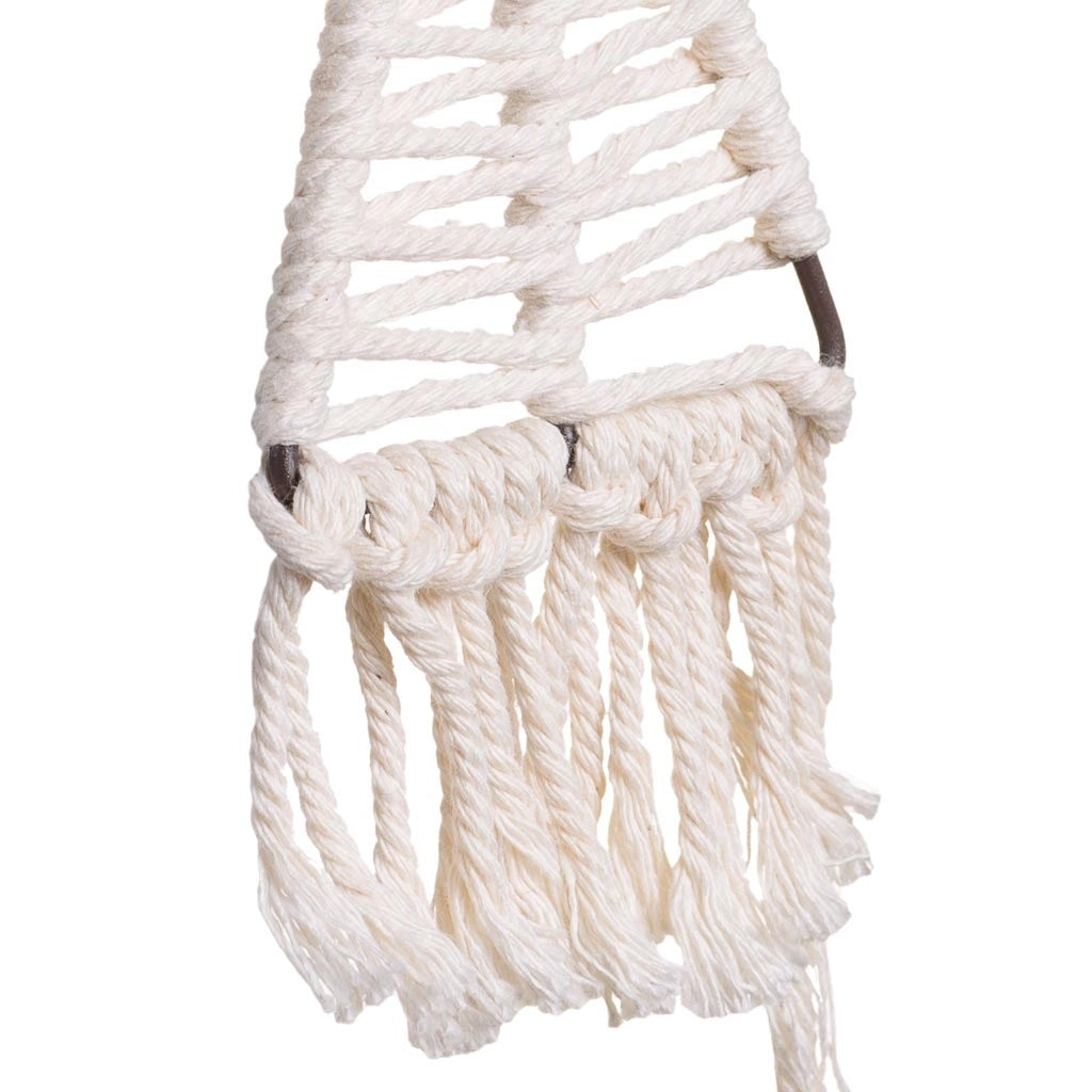Albero decorativo in cotone intrecciato bianco 8x01x13h