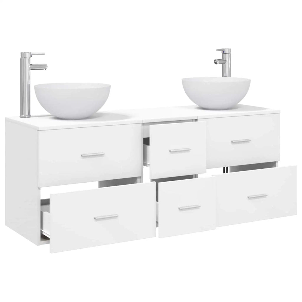 Set di Armadi da Bagno 3 pz Bianco 49,5 x 41 x 64,5 cm 3405811