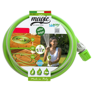 Idroeasy, Tubo Acqua Estensibile da Giardino 22,5 Metri, Diametro 5/8", Tubo Irrigazione Estendibile x3 Volte, Anti Nodo e Anti Torsione, Atossico, Leggero, Salvaspazio e Riciclabile, Made in Italy
