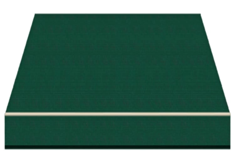 Tenda da Sole a Bracci Estensibili su Barra Quadra Tempotest Para', col. Verde 5, Largh. 3,6m x Sporgenza 2.35m con Arganello Destro