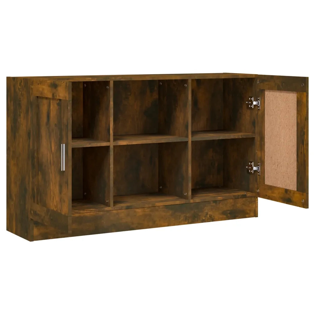 Credenza Rovere Fumo 120x30,5x70 cm in Legno Multistrato 815624