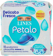 LINES PETALO BLU ASSORBENTE ANATOMICO ULTRASOTTILE DELICATO FRESCO 13 PZ