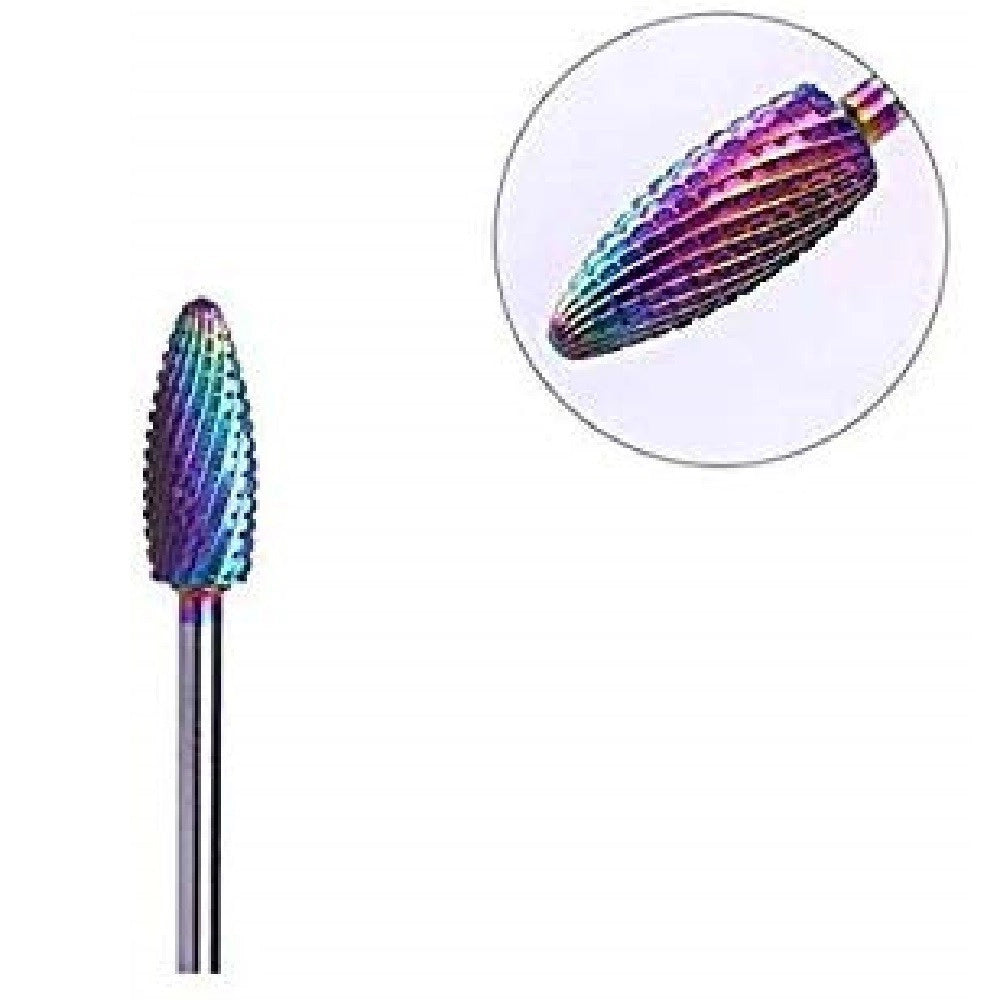 Trade Shop - Punta Fresa In Titanio Conica Grana Media Lima Nail Art Per Rimozione Acrilico Gel -