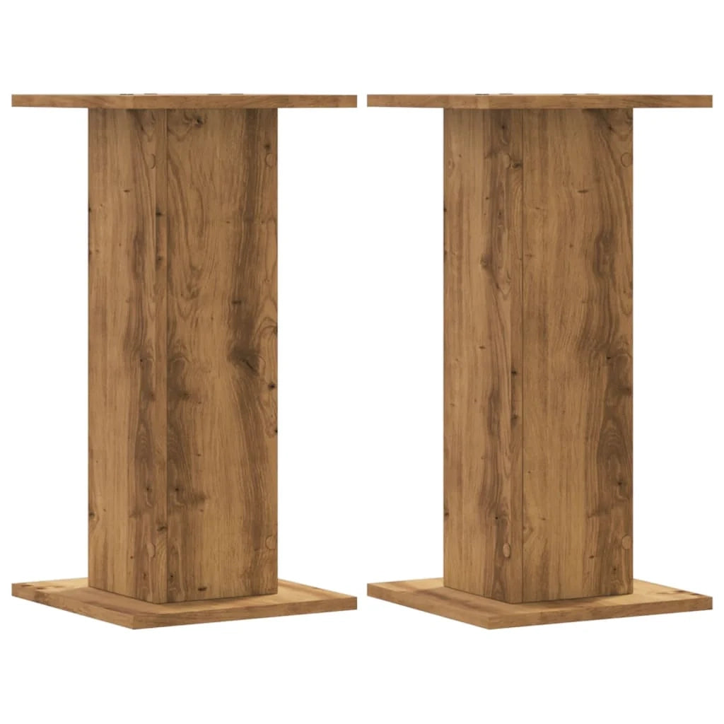 Portavasi mobili per fiori set da 2 fatti a mano legno ingegnerizzato marrone 02_0045289