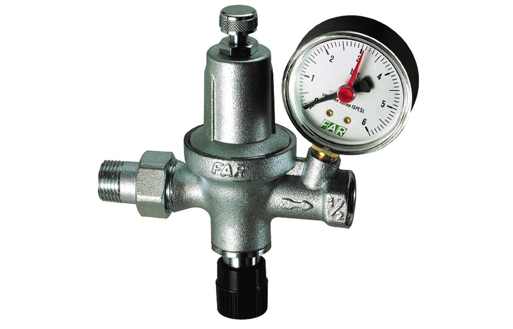 GRUPPO DI RIEMPIMENTO AUTOMATICO CROMATO CON MANOMETRO  (FAR)- M.F. 1/2 gas- FAR- pezzi 1