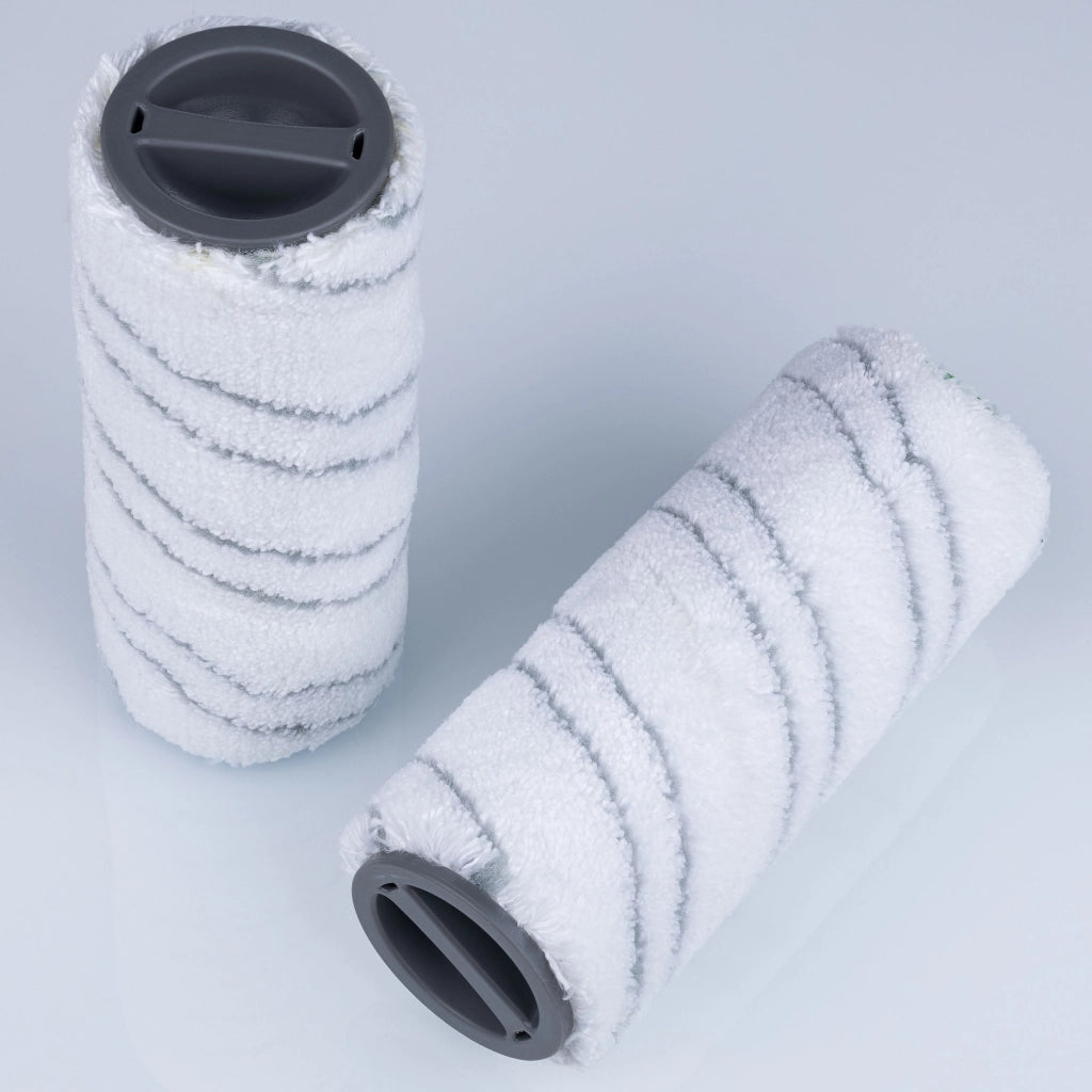 Set di Rulli di Ricambio per Mop Elettrico compatibile con Kärcher FC3 FC5 FC7 FC8 EWM2 – Microfibra Resistente