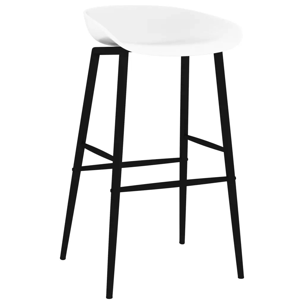 vidaXL Set da Bar 7 pz Nero e Bianco