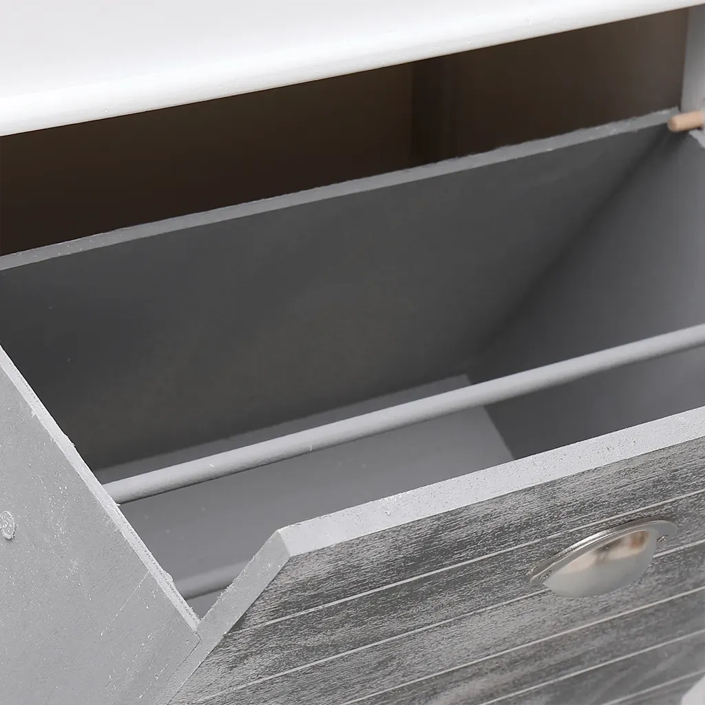 Scarpiera Grigia 50x28x98 cm in Legno di Paulownia cod mxl 49153