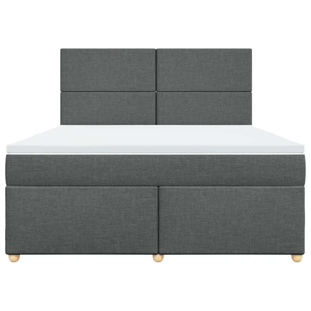 Giroletto a Molle con Materasso Grigio Scuro 180x200 cm Tessuto 3291353