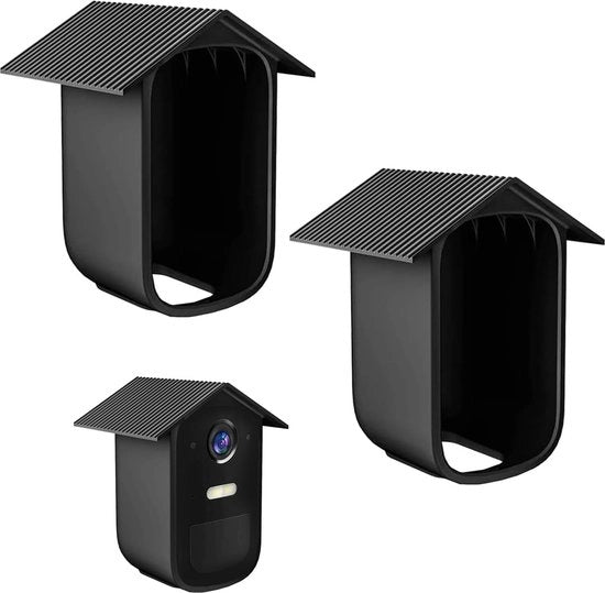 Set di 2 calotte di protezione in silicone per telecamere - adatti per le telecamere di sicurezza eufyCam 2C Cam e eufyCam 2C Pro - impermeabili all'UV e alla pioggia - nero