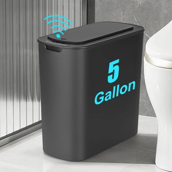 Vaso di Rifiuto Senza Contatto da 5 Galloni per Bagno con Sensore - Contenitore di Spazzatura Intelligente per Cucina e Camera da Letto