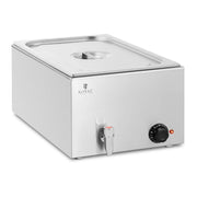Scaldavivande/bagnomaria professionale da 600 watt con 1 rubinetto di scarico GN 1/1 (14_0004217)