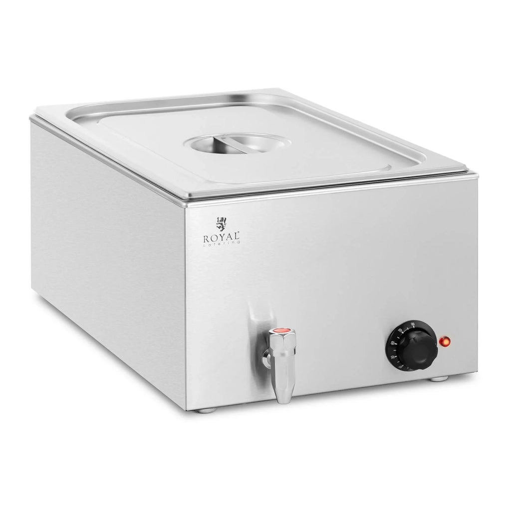 Scaldavivande/bagnomaria professionale da 600 watt con 1 rubinetto di scarico GN 1/1 (14_0004217)