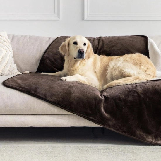 Duvetta impermeabile per cani - Duvetta di protezione per mobili - 127x152cm - Marrone