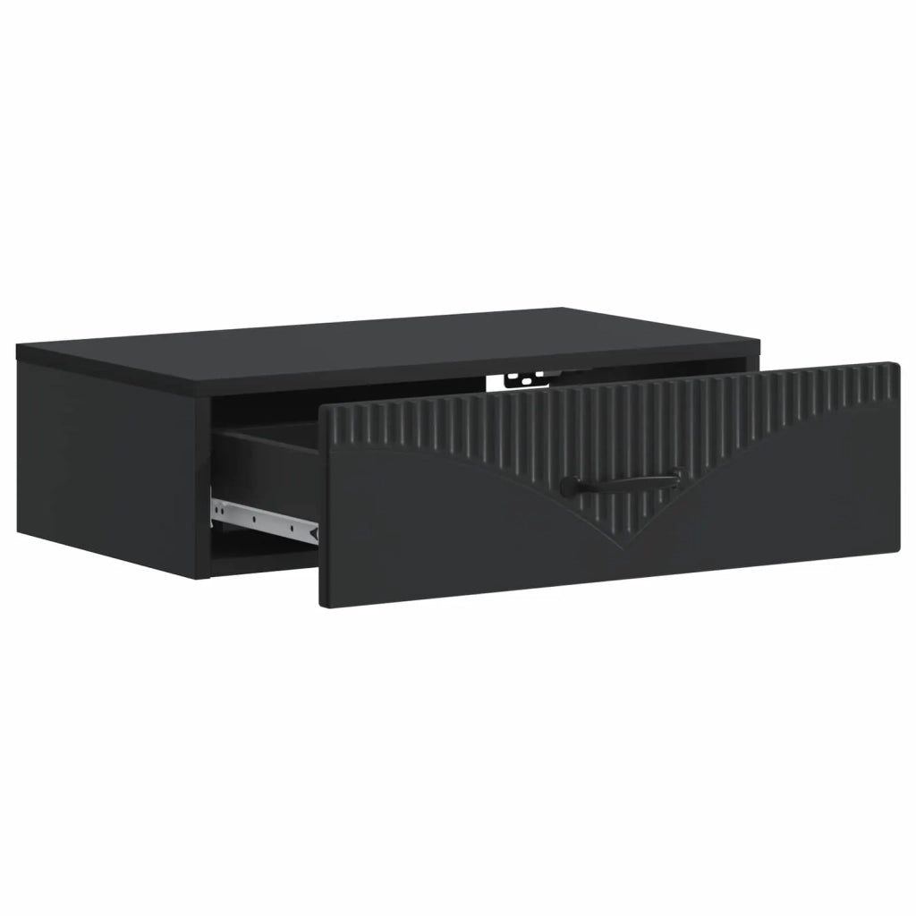 Tavolino da Parete Laterale Nero 59 x 34,5 x 17 cm 898996