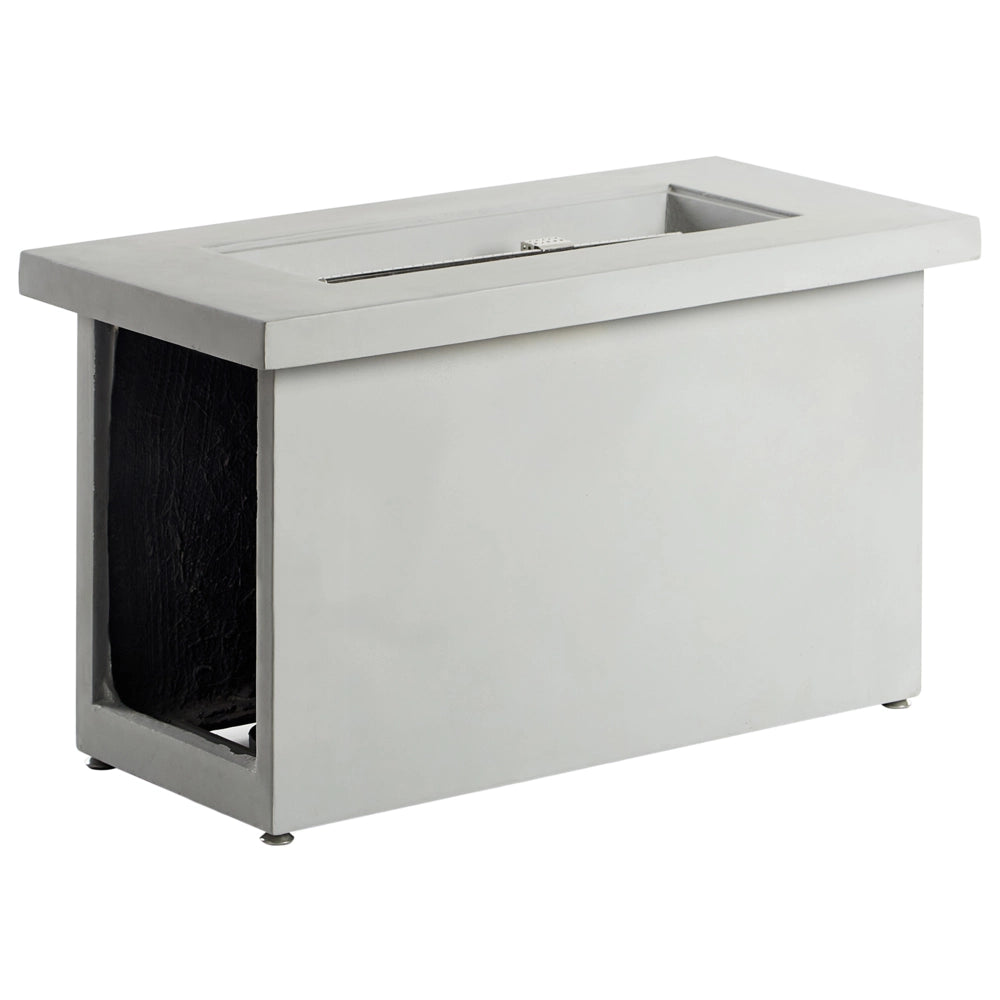 Braciere Focolare Grigio Chiaro 108 x 51 x 62 cm  Stufa da Esterno in GRC Accessorio Rettangolare per Giardino e Terrazza
